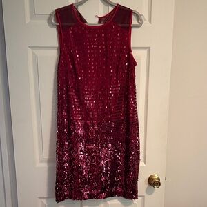 Elegant Red Sequin women’s dress